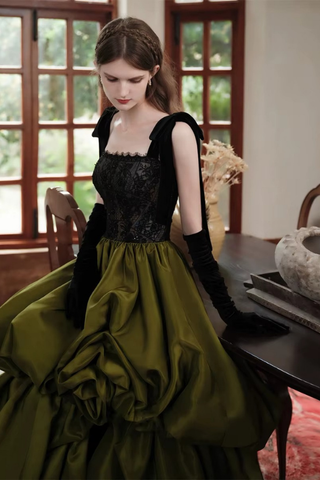 Abendkleid Olivgrün Hochzeit