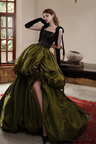 Abendkleid Olivgrün Hochzeit