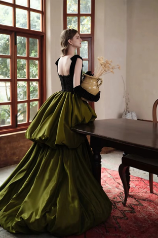 Abendkleid Olivgrün Hochzeit
